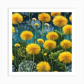 Dandelion Delight: Nature's Fragile Beauty Art Print