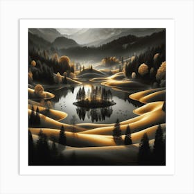 Landscape Painting 249 Art Print