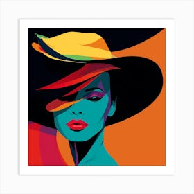 Woman In A Hat 44 Art Print