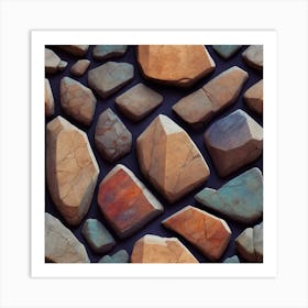 Stone Wall Texture 5 Art Print