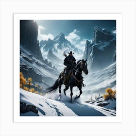 Renegade mountain rider Art Print