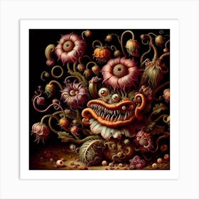 Botanical Bizarreness - "Blooms of a Forgotten Garden" 1 Art Print