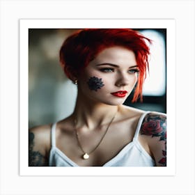 Tattooed Woman Art Print