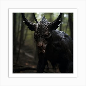 Demon In The Woods 6 Art Print