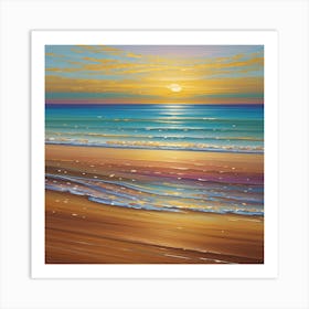 The beauty of sunset on the beach Art Print