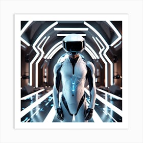 Futuristic Man In Futuristic Suit 12 Art Print