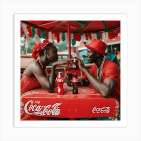 Coca Cola Lovers Art Print