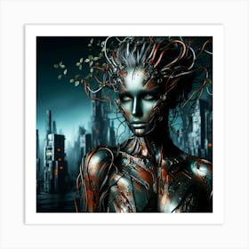 Cybernetic Woman Art Print