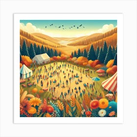 Festival In Autumn Art Print