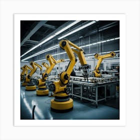 Factory Robots Art Print