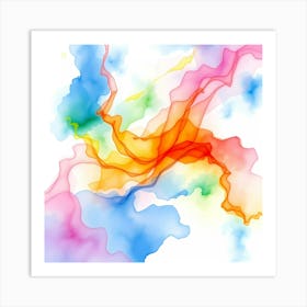 Abstract Watercolor Painting 40 Art Print