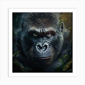 Portrait Of A Gorilla Art Print