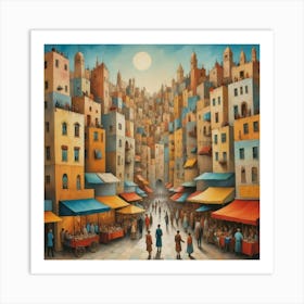 City At Night Art Print