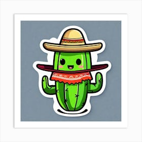 Cactus Sticker 11 Art Print