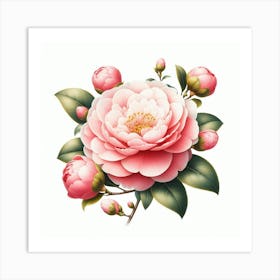 Flower of Camellia Art Print