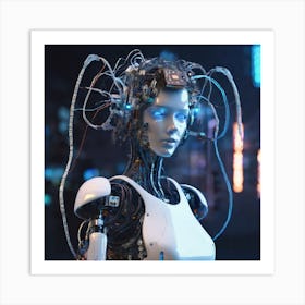 Futuristic Woman 15 Art Print