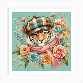 Tiger In A Hat 1 Art Print