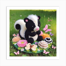 Amigurumi, skunk Art Print