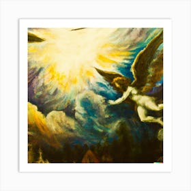 A Impressionist Oil Painting-Angels Art Print