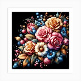 Bouquet Of Roses 2 Art Print