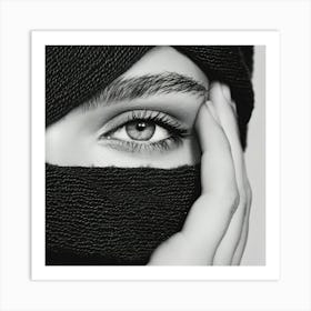 Black And White Portrait Of A Woman Art Print