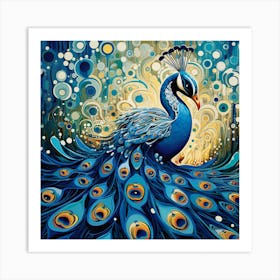 Peacock Painting Art Print