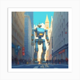 Robots In The City 6 Art Print