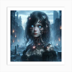 Cyberpunk Girl Art Print