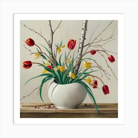 Tulips In A Vase 1 Art Print