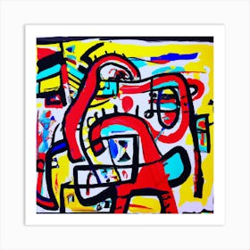 Abstract Painting Hard Life Art Print