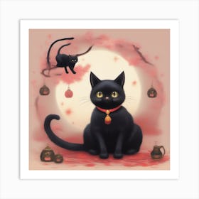 Chinese New Year Cat Art Print