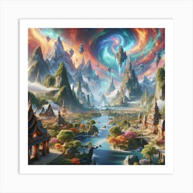 Land Of Myth And Magic Art Print