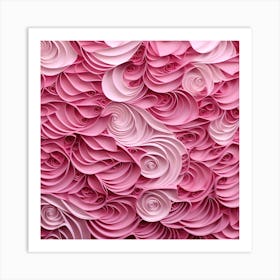 Pink Paper Art Art Print