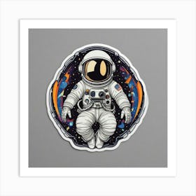 Astronaut Sticker Art Print