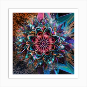 Psychedelic Flower 2 Art Print