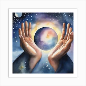 Hands Of Light Art Print