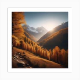 Autumn In The Mountains Art Print