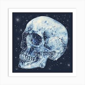 Skull With Stars 1 Art Print