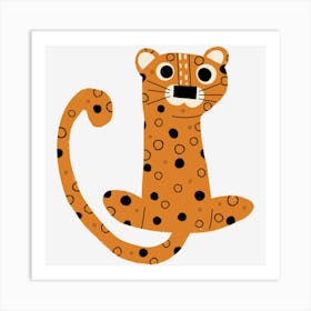 Cute Funny Cheetah Art Print