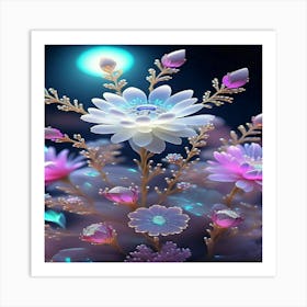 Flowers In The Night Art Print