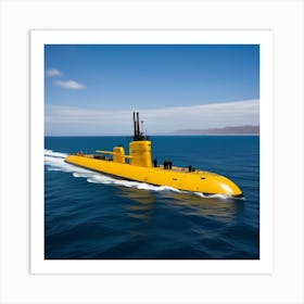 Submarino Navengando En Superficie Art Print