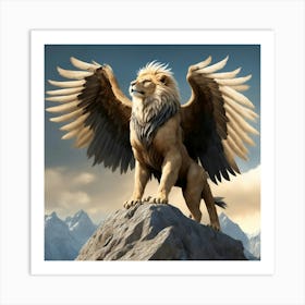 Lion Eagle Hybrid 1 Art Print