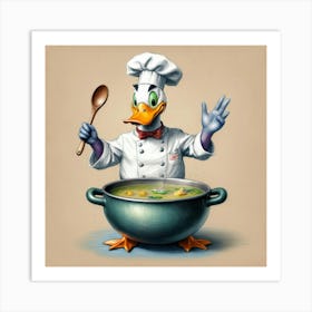 Chef Donald Duck Art Print