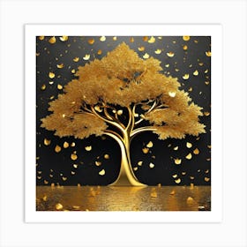 Golden Tree 5 Art Print