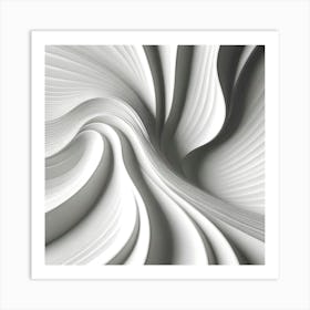 Abstract White Paper Art Print