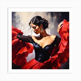 Flamenco Dancer 1 Art Print