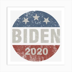 Biden 2020 Vintage Button Joe Biden Art Print