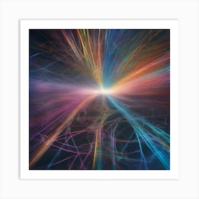 Abstract Rays Of Light 13 Art Print