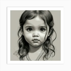 Portrait Of A Little Girl 1 Art Print