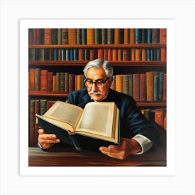 Man Reading A Book Art Print